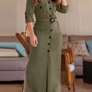 2025 ZANZEA Fashion Women Shirtdress Autumn Elegant OL Work Sundress Casual Lapel Neck Long Sleeve Dress Party Split Hem Vestido