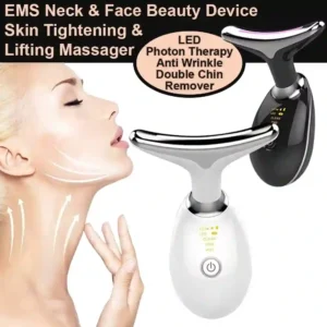EMS Neck Face Beauty Device Neck Facial Lifting Massager Skin Tighten Device LED Photon Therapy Anti Wrinkle Double Chin Remover