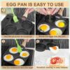 LMETJMA Egg Frying Pan Nonstick Pancake Pans 4-Cups Cookware Pancake Pan Egg Pan Suitable for Gas Stove Induction Cooker JT87 - Image 3