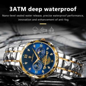 POEDAGAR Luxury Man Wristwatch Chronograph Waterproof Luminous Men Watch Stainless Steel High Quality Sport Men’s Quartz Watches