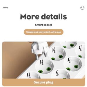 EU Plug AC Outlets Multitap Socket 2M Extension Cord Electrical Power Strip With USB Type C Fast Charging Network Filter Adapter