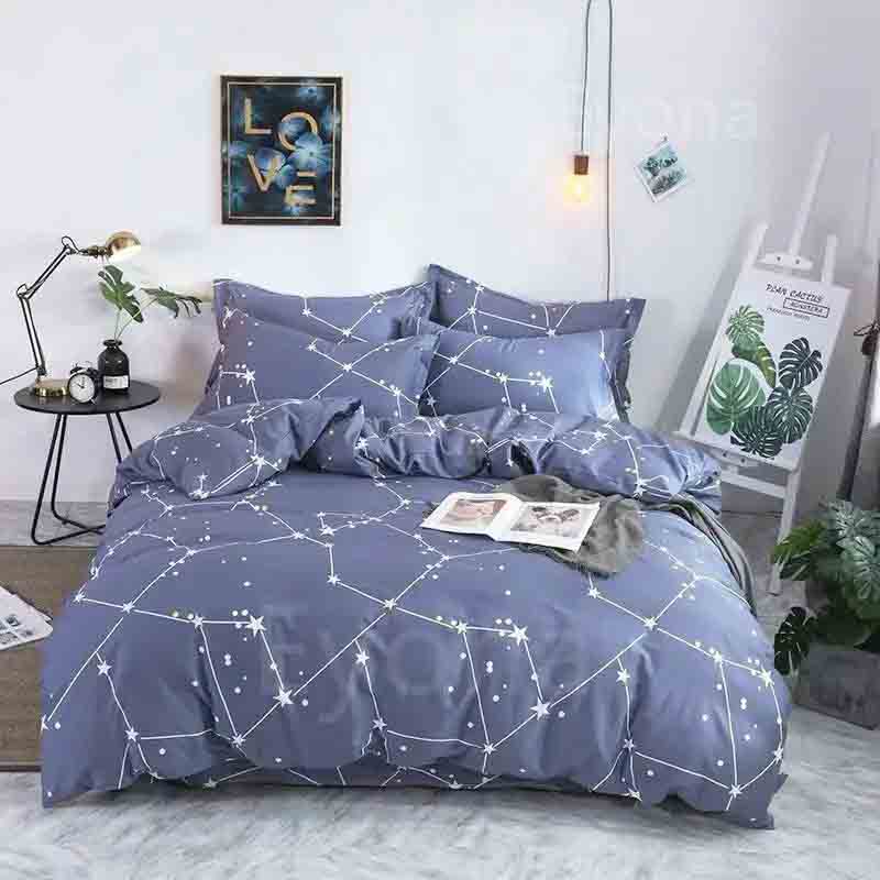 Quilt Cover1.5x2.0m Student Dormitory Single Duvet Cover Double Duvet Single Child 1.1m Lattice Plant Floral Geometric Pattern - Image 3