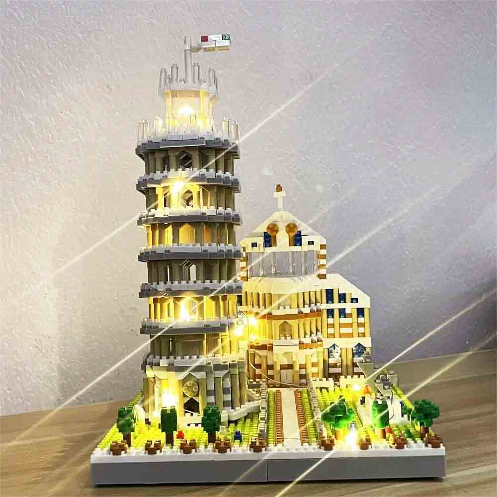 Knew Built Exquisite Paris Eiffel Tower Micro Mini Building Blocks Toys Set: LED Illuminated, Perfect Gift Illuminate Your World - Image 3