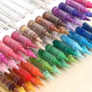 Languo 9pcs/box Soft Brush Acrylic Marker Pen Set，DIY Hand Drawn,Paint Art Markers pens,Student Graffiti Acrylic Paint Pens,M720