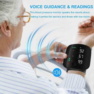 USB Charging Wrist Electronic Sphygmomanometer High Definition Large Screen Intelligent Voice Home Blood Pressure Monitor
