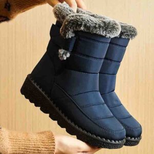 Women’s Boots 2025 Trend Winter Shoes For Woman Winter Boots Ankle Low Heels Botas Mujer Waterproof Snow Boots With Fur Shoes