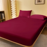 1 piece of solid color matte bed sheet, solid color bed cover for bedroom, bedding (excluding pillowcases)