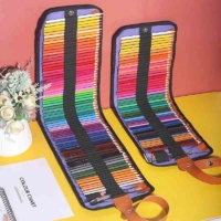 50/72-Piece Colored Pencil Set with Canvas Roll-Up Case – Perfect for Student Adult Coloring, Drawing, Sketching, and Crafting
